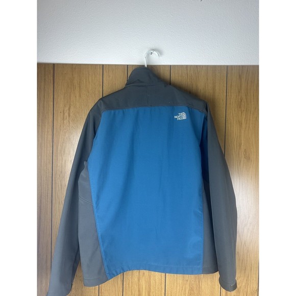 The North Face mens Jacket sz L Amvy T183 Gray Blue two tone Soft Shell adult - Picture 3 of 16